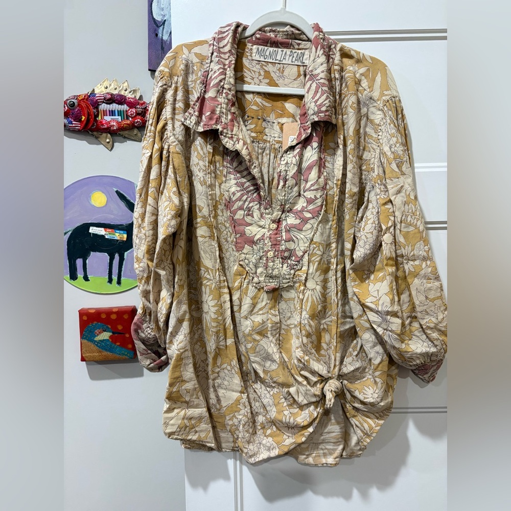 Magnolia Pearl Tora Floral Shirt in Dandelion